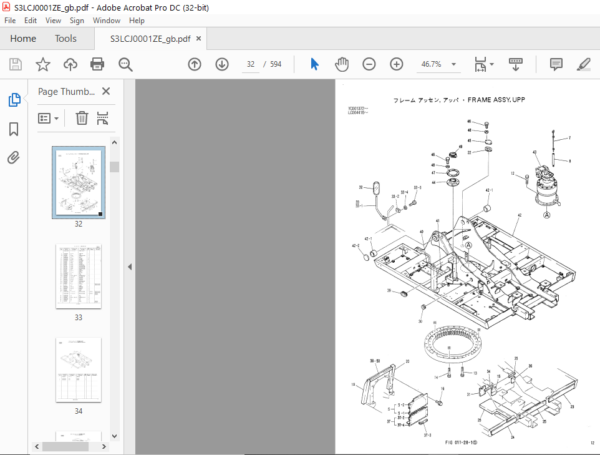 Kobelco SK330 SK330LC MARK IV Hydraulic Excavators Parts Manual - PDF ...