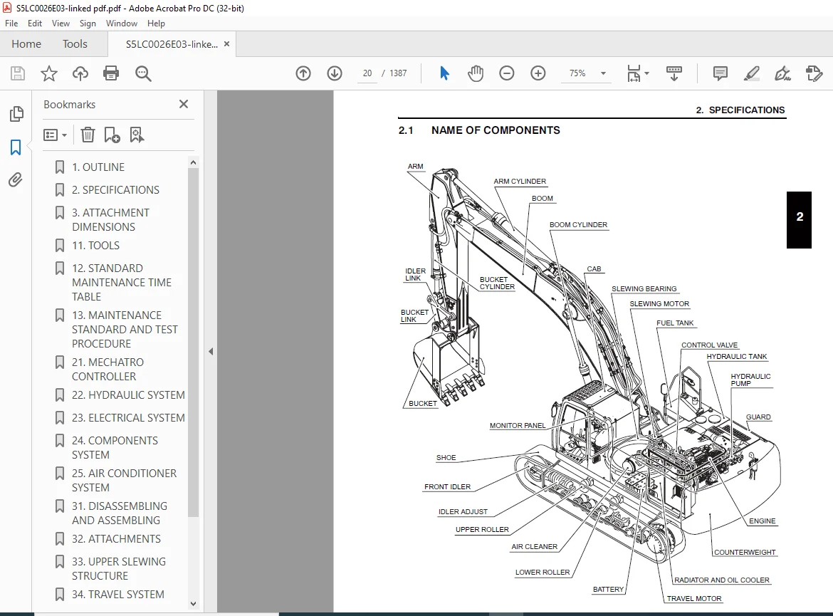Kobelco SK350-9 Hydraulic Excavator Shop Manual - PDF DOWNLOAD - Image 3