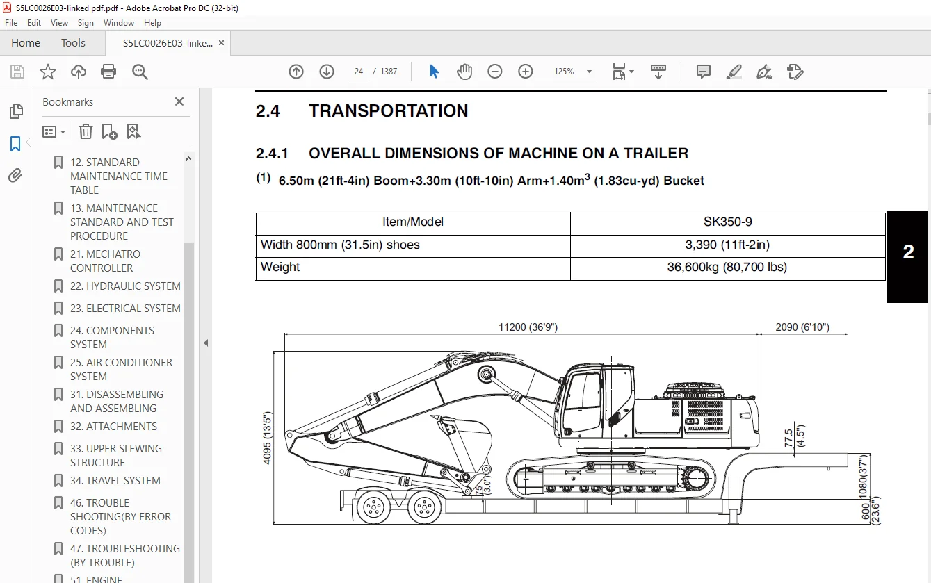 Kobelco SK350-9 Hydraulic Excavator Shop Manual - PDF DOWNLOAD - Image 4