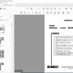 Kobelco SK485LC-9 Hydraulic Excavator Shop Manual - PDF DOWNLOAD