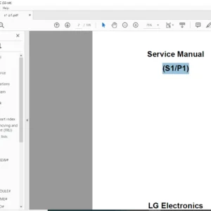 LG S1 P1 Electronics Service Manual -PDF DOWNLOAD