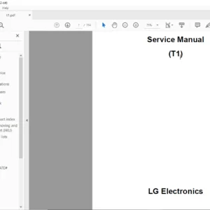 LG T1 Electronics Service Manual -PDF DOWNLOAD
