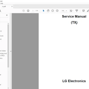 LG TX Electronics Service Manual -PDF DOWNLOAD