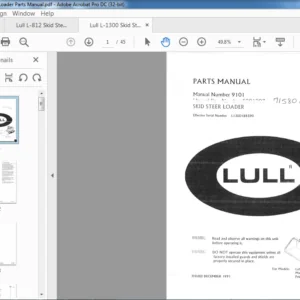 Lull L-1300 Skid Steer Loader Parts Manual - PDF DOWNLOAD