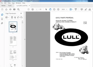 Lull LD50 LL40 Parts Manual - PDF DOWNLOAD