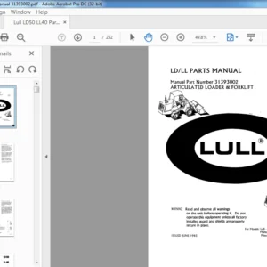 Lull LD50 LL40 Parts Manual - PDF DOWNLOAD