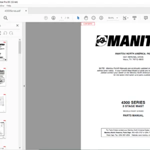 Manitou 4300 SERIES 3 STAGE MAST Parts Manual - PDF DOWNLOAD