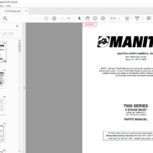 Manitou 7000 SERIES 4 STAGE MAST 3500 LB. CAPACITY Parts Manual - PDF DOWNLOAD