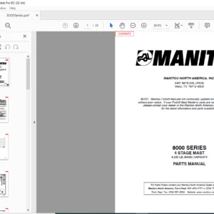 Manitou 8000 Series 4 STAGE MAST Parts Manual - PDF DOWNLOAD