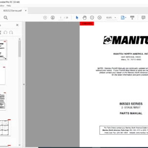 Manitou 805323 SERIES 2-STAGE MAST Parts Manual - PDF DOWNLOAD