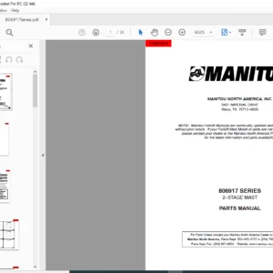 Manitou 806917 SERIES 2 STAGE MAST Parts Manual - PDF DOWNLOAD