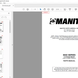 Manitou 9000 SERIES 4 STAGE MAST Parts Manual - PDF DOWNLOAD