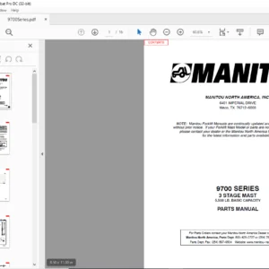 Manitou 9700 SERIES 3 STAGE MAST 5500 LB. BASIC CAPACITY Parts Manual - PDF DOWNLOAD