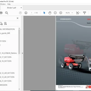 Manitou Access Platform 160 ATJ PLUS Repair Manual - PDF DOWNLOAD