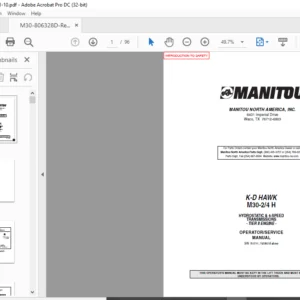 Manitou K-D HAWK M30-24T H Tier II Engine Operator Manual - PDF DOWNLOAD