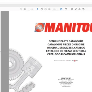 Manitou M 26-4 M 26-2 M 30-2 M 30-4 MC 30 Parts Catalogue Manual - PDF DOWNLOAD
