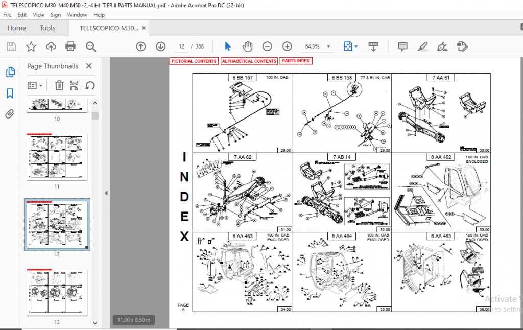 Manitou M30/40/50-2 H/L M30/40/50-4 H/L Parts Manual - PDF DOWNLOAD ...