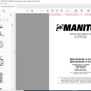 Manitou M30/40/50/60-2 H/L M30/40/50/60-4 H/L Parts Manual - PDF DOWNLOAD