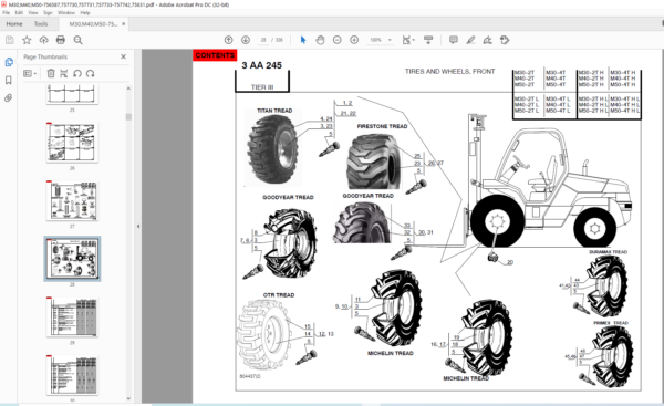 Manitou M30/40/50-2T H/L M30/40/50-4T H/LE Tier III Parts Manual - PDF ...