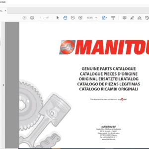 Manitou ME 315 48V S1 ME 316 48V S1 ME 318 48V S1 ME 320 48V S1 Parts Catalogue Manual