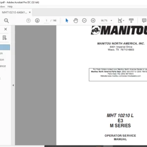 Manitou MHT 10210 L E3 M Series Operator Manual - PDF DOWNLOAD