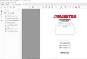 Manitou MHT 7140 T-E3 MHT 10180 LT-E3 MHT 10225 LT-E3 Operator's Manual - PDF DOWNLOAD