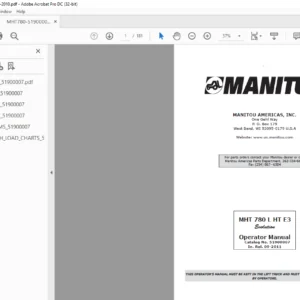 Manitou MHT 780 L HT E3 Operator Manual - PDF DOWNLOAD