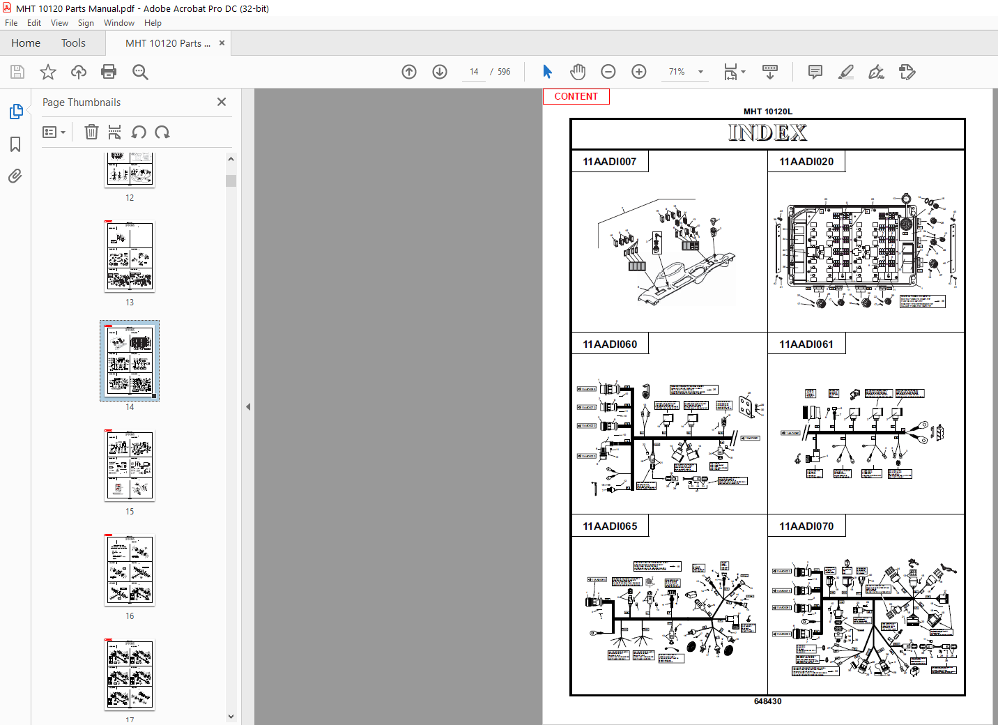 Manitou MHT10120 M SERIES - E3 Parts Manual - PDF DOWNLOAD ...