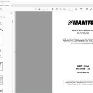 Manitou MHT10160 M Series-E2 Parts Manual - PDF DOWNLOAD