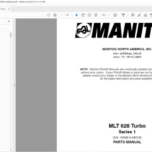 Manitou MLT 628 Turbo Series 1 Parts Manual - PDF DOWNLOAD