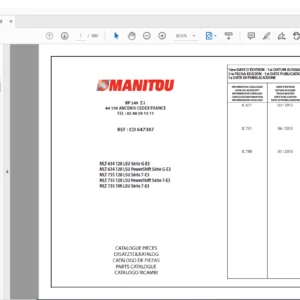 Manitou MLT 634 120 LSU Powershift 735 120 LSU Powershift 735 100 LSU Parts Manual - PDF DOWNLOAD
