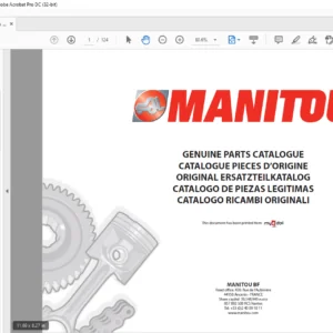 Manitou MLT 731 TURBO A SD E3 Parts Catalogue Manual