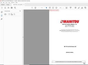 Manitou MLT 735-120 LSU Series 4-E3 Operator's Manual - PDF DOWNLOAD