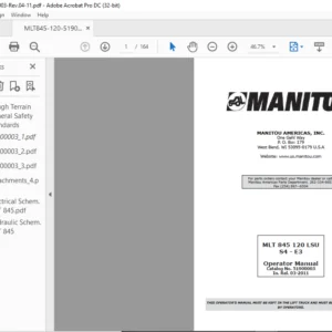 Manitou MLT 845 120 LSU S4 - E3 Operator Manual - PDF DOWNLOAD