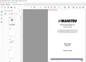 Manitou MLT523 Evolution Series C-E3 Operator's Manual - PDF DOWNLOAD