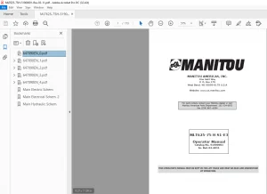 Manitou MLT625-75 H S1-E3 Operator Manual - PDF DOWNLOAD