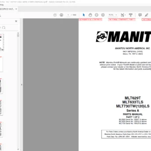 Manitou MLT629T MLT633TLS MLT730TW(120)LS Series A Parts Manual