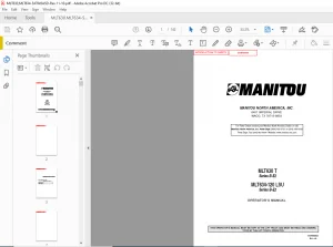 Manitou MLT630 T MLT634-120 LSU Series B-E2 Operator's Manual - PDF DOWNLOAD