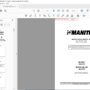 Manitou MLT630 T MLT634-120 LSU Series B-E2 Operator's Manual - PDF DOWNLOAD