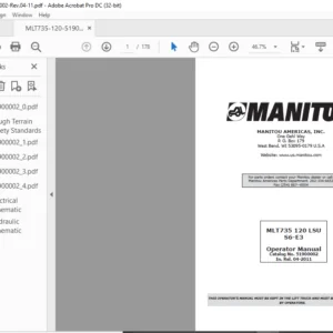 Manitou MLT735 120 LSU S6-E3 Operator Manual - PDF DOWNLOAD