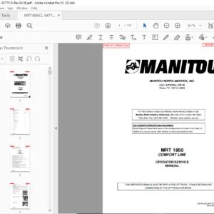 Manitou MRT1432 M SERIES E2 CRANE Operator Manual - PDF DOWNLOAD