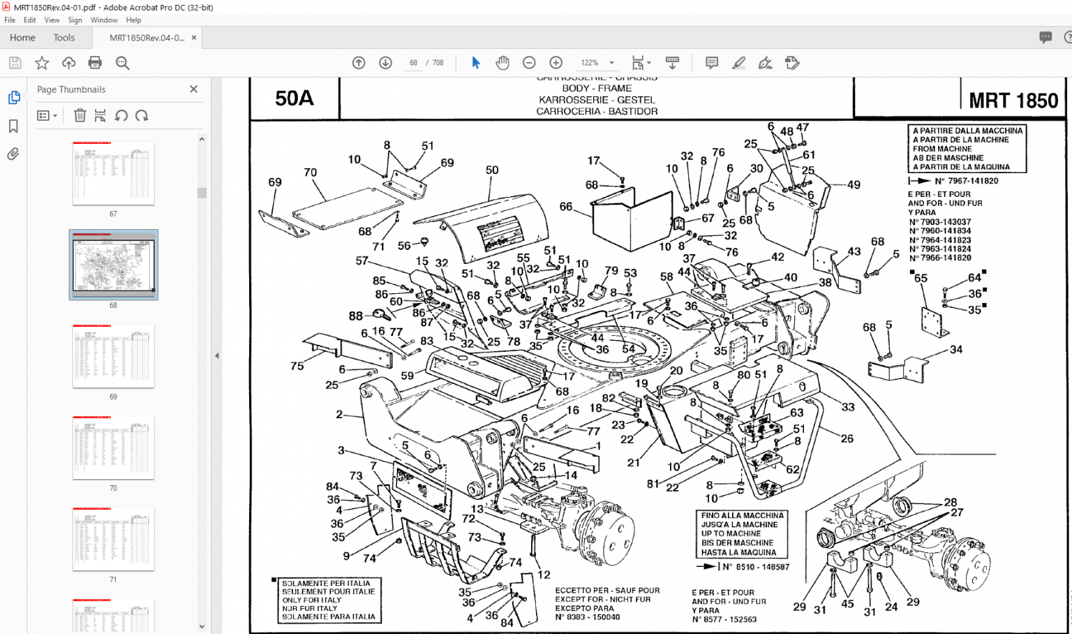 Manitou MRT1850 Parts Manual PDF DOWNLOAD HeyDownloads Manual