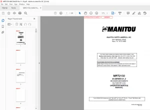 Manitou MRT2150 M Series E-2 3B6 Series Instruments Operator's Manual - PDF DOWNLOAD