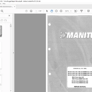 Manitou MSI 20 D 25 D 30 D 35 35 Turbo 2-E2 MH 20-4 MH25-4 2-E2 Repair Manual - PDF DOWNLOAD