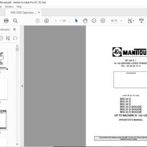 Manitou MSI 20 D MSI 25 D MSI 30 D MSI 20 D MSI 25 D MSI 30 D BUGGIE Operator's Manual - PDF DOWNLOAD