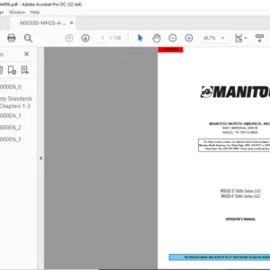 Manitou MSI30 D Turbo Series 2-E3 MH25-4 Turbo Series 2-E3 Operator's Manual