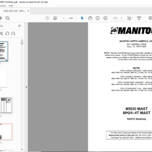 Manitou MVT 665 T MVT 675 T E2 COMFORT LINE Parts Manual - PDF DOWNLOAD