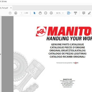 Manitou MT 1436 R MT 1440 MT 1440 EP MT 1440 A MT 1840 MT 1840 EP MT 1840 A MT 1840 R PRIVILEGE Parts Catalogue Manual