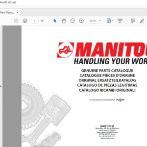 Manitou MT 625 H Turbo ST3B MT 625 H Comfort ST3B Parts Catalogue Manual - PDF DOWNLOAD