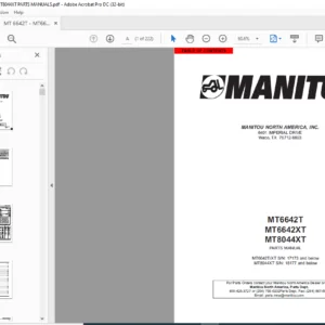 Manitou MT6642T MT6642XT MT8044XT Parts Manual - PDF DOWNLOAD